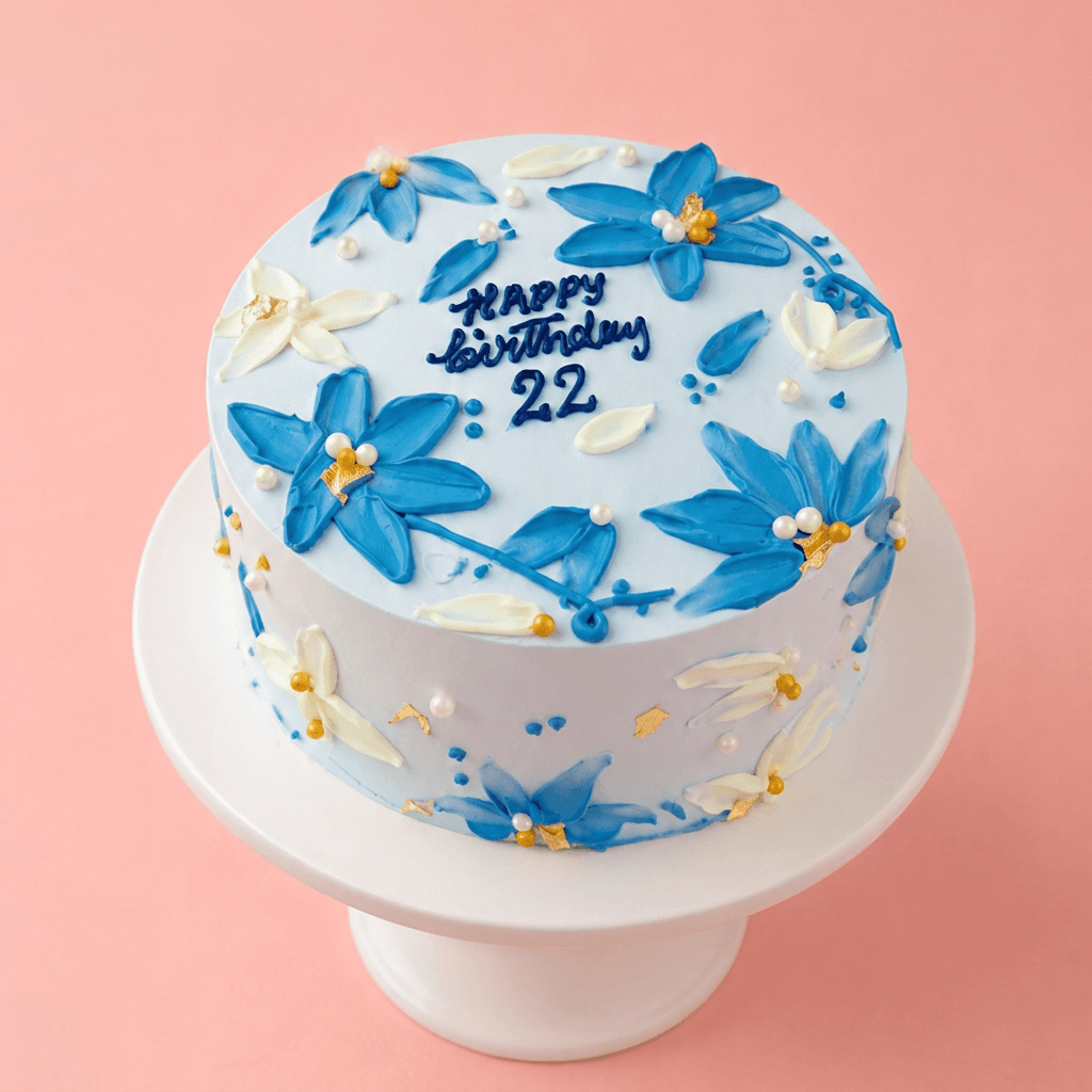 Blue Petal Cake