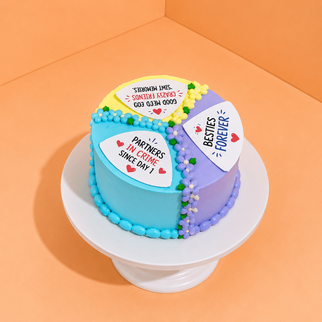 Lotus Biscoff Bento Friendship Day Cake with Friendship Day decoration