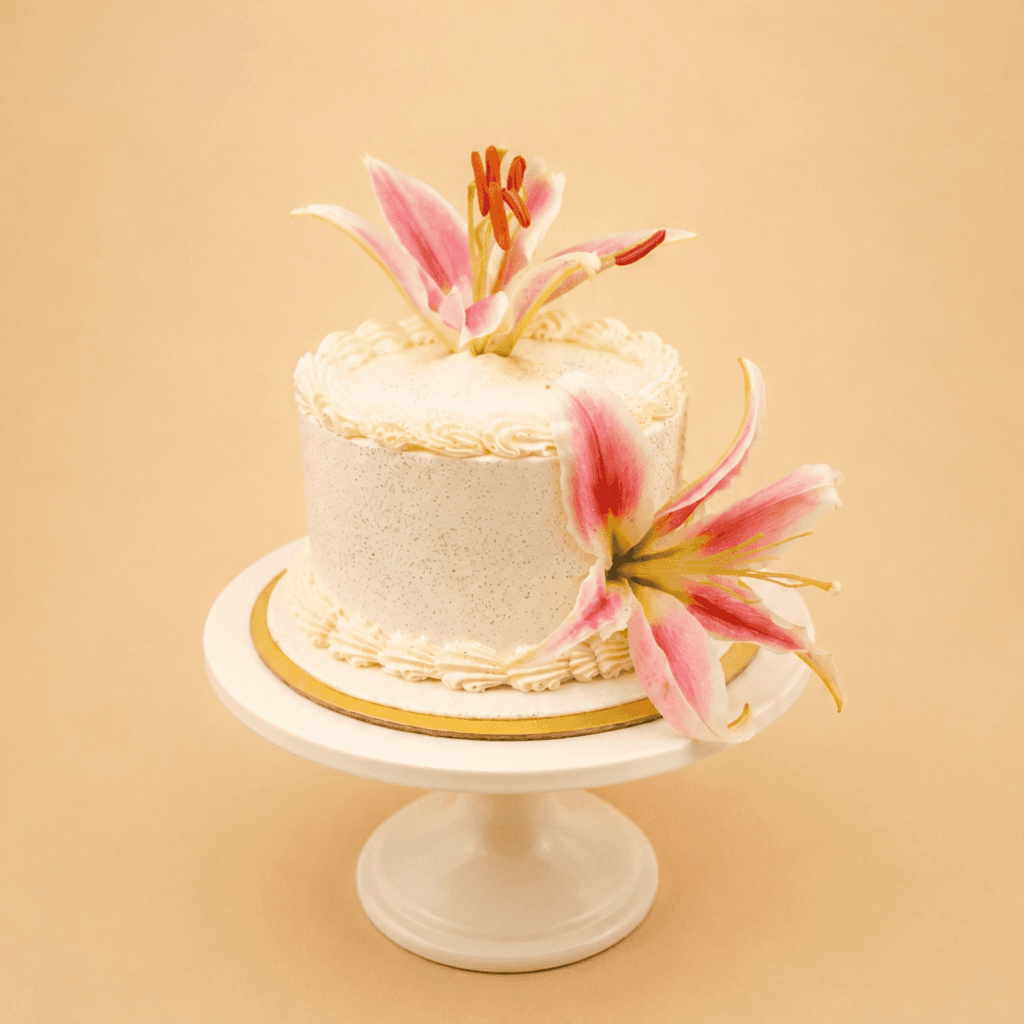 Lime Yellow Lily Cake