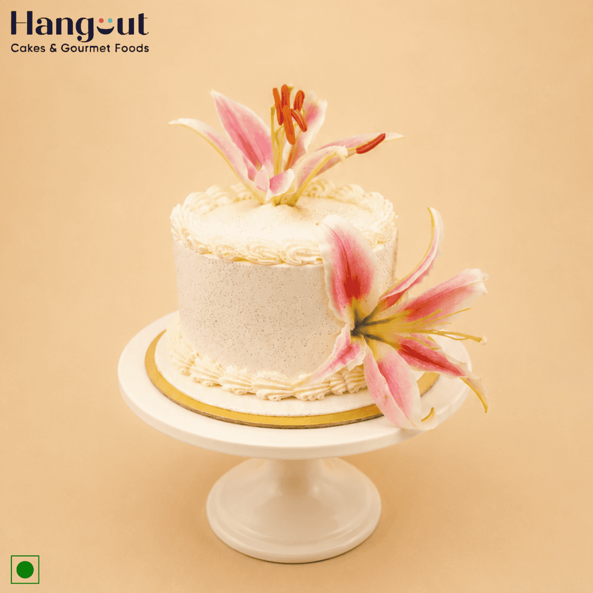 Lime Yellow Lily Cake