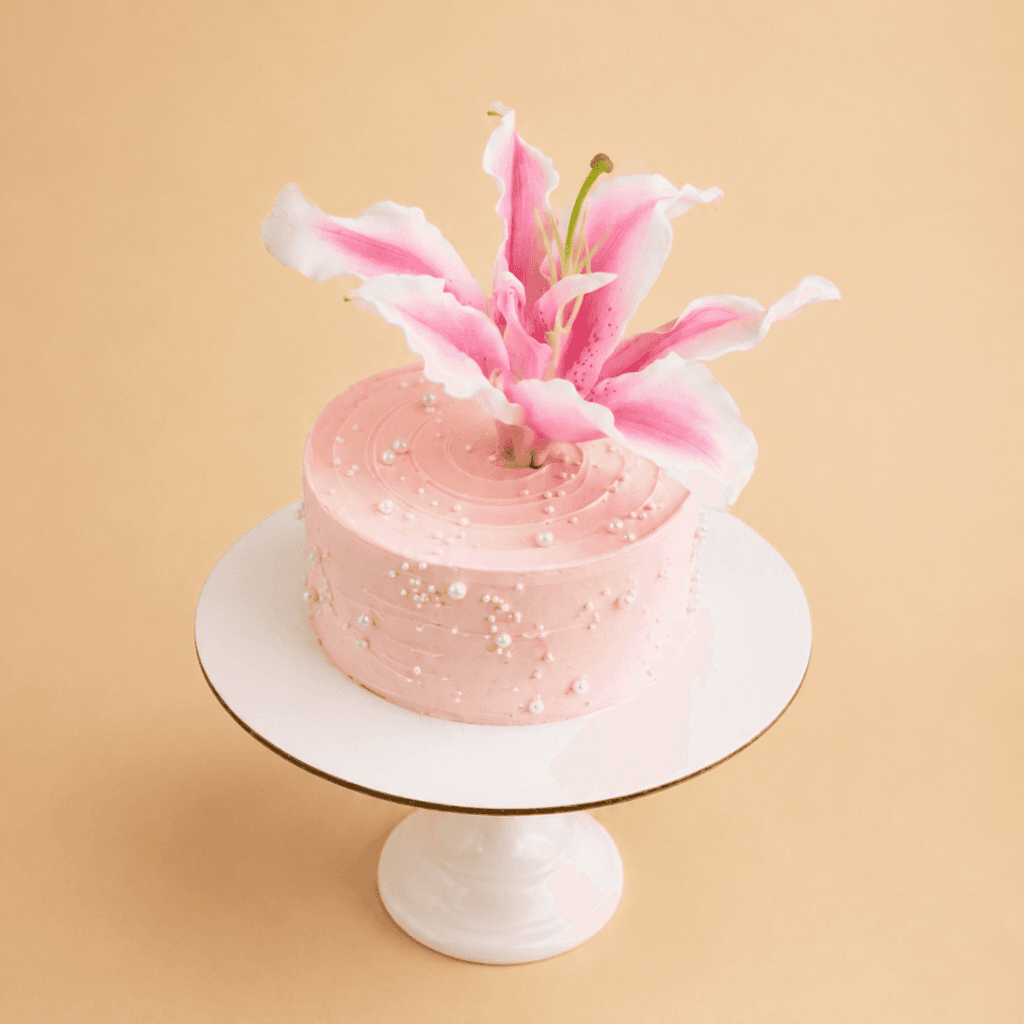 Blush Single Lily Cake