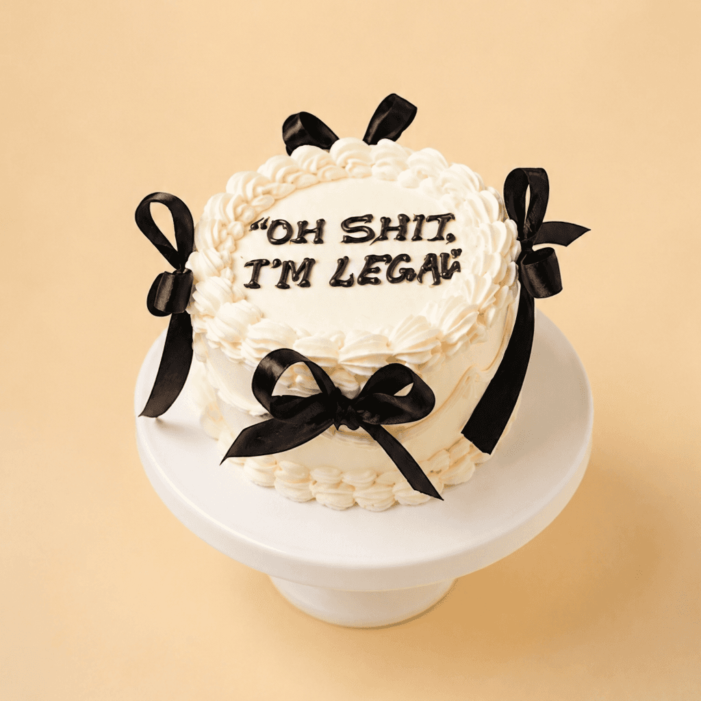 Midnight Bow Cake