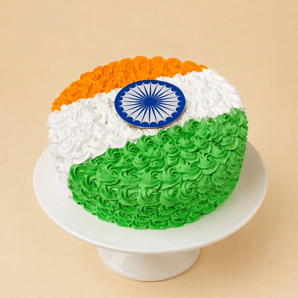 Tricolour Rosette Cake