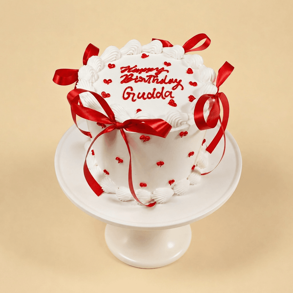 Red Ribbon Cake
