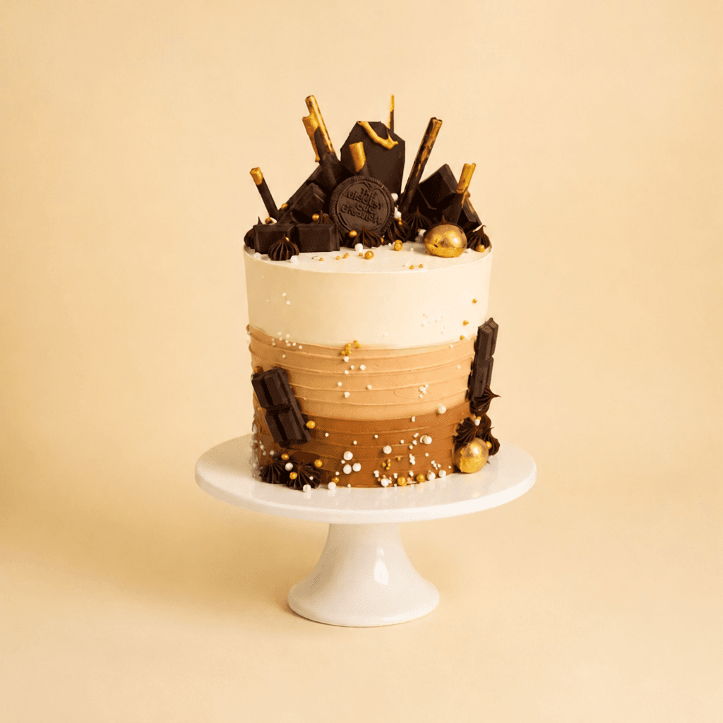 Golden Chocolate Rush Cake