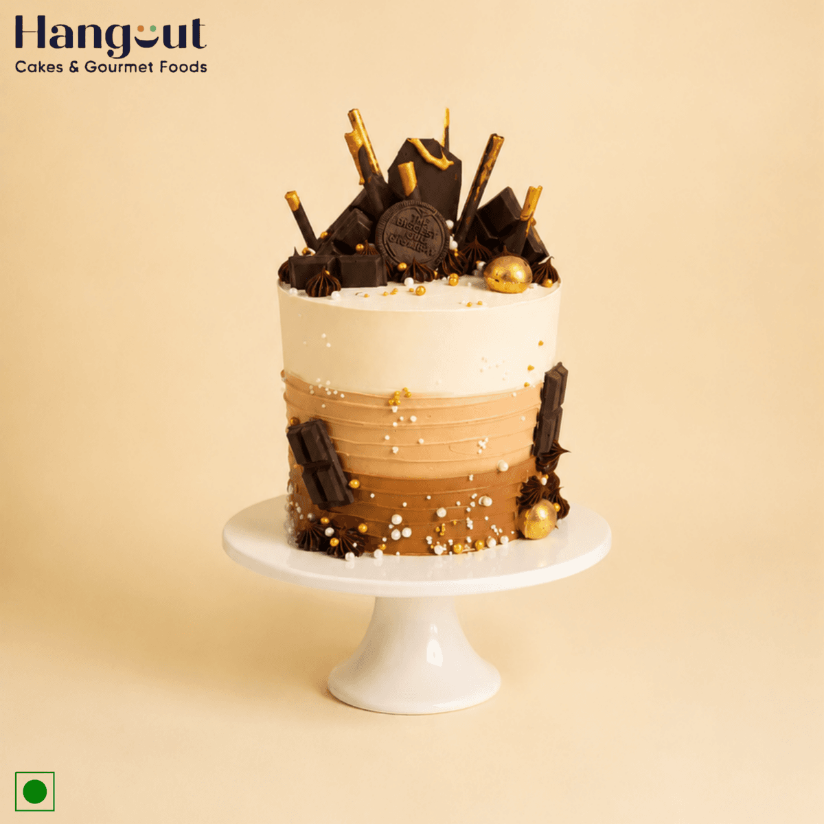 Golden Chocolate Rush Cake
