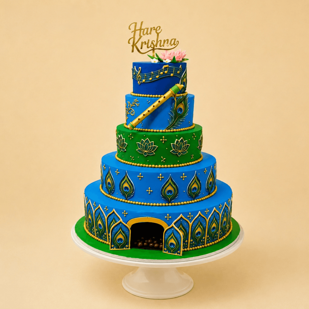 Divine Krishna Celebration Cake