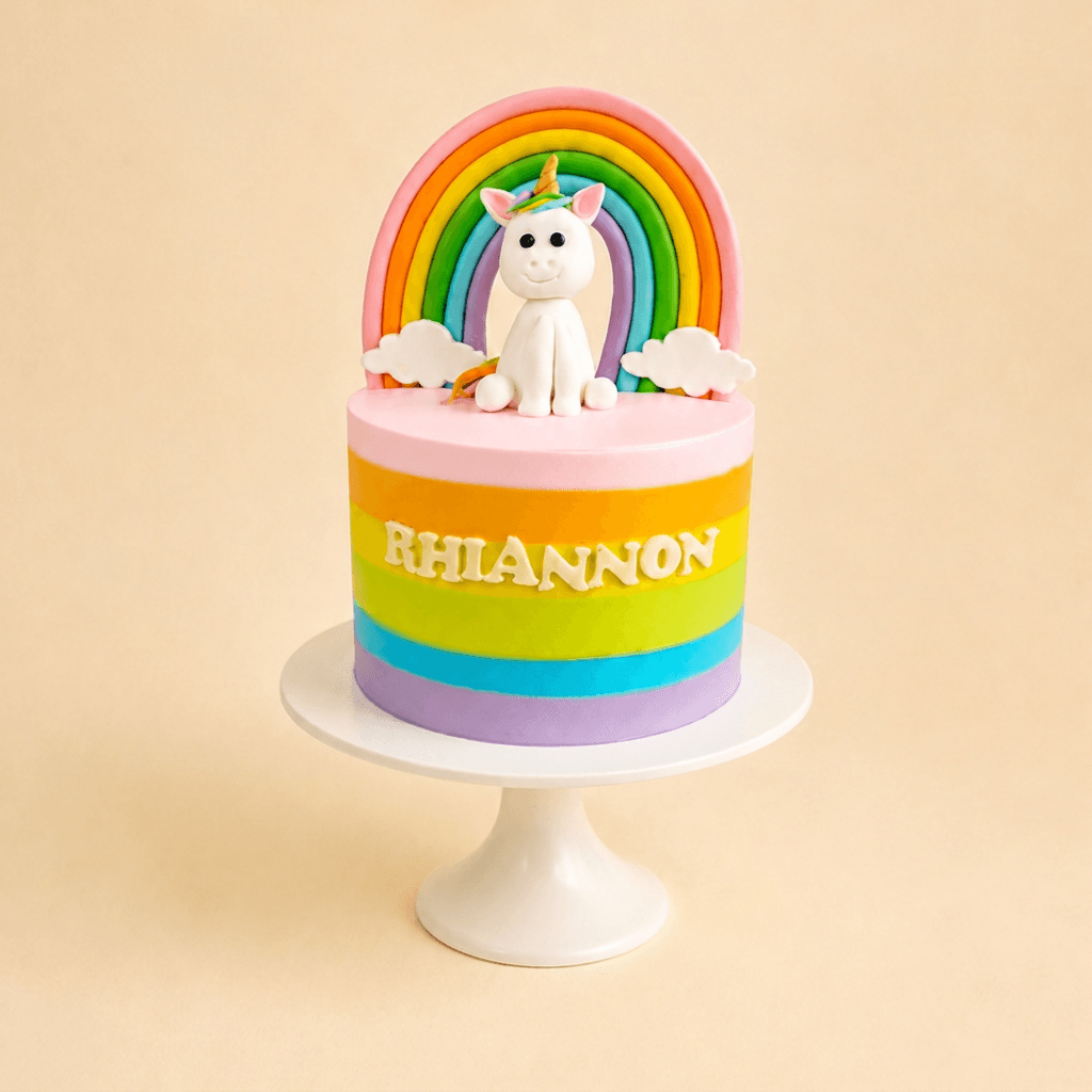 Magical Rainbow Unicorn Cake