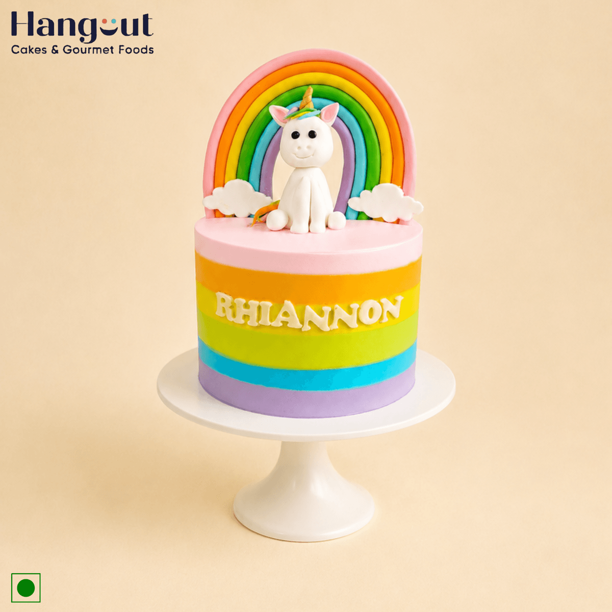 Magical Rainbow Unicorn Cake