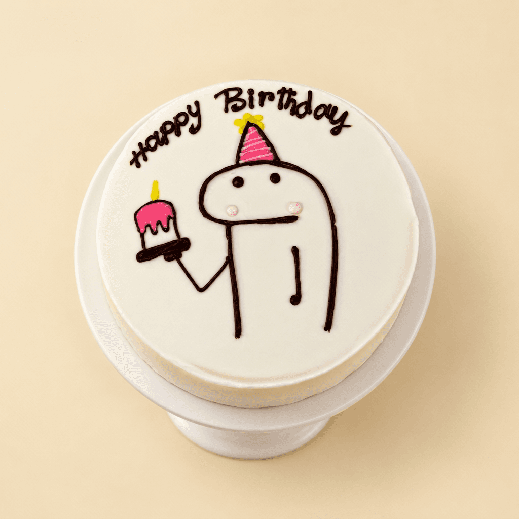 Cute Doodle Birthday Cake