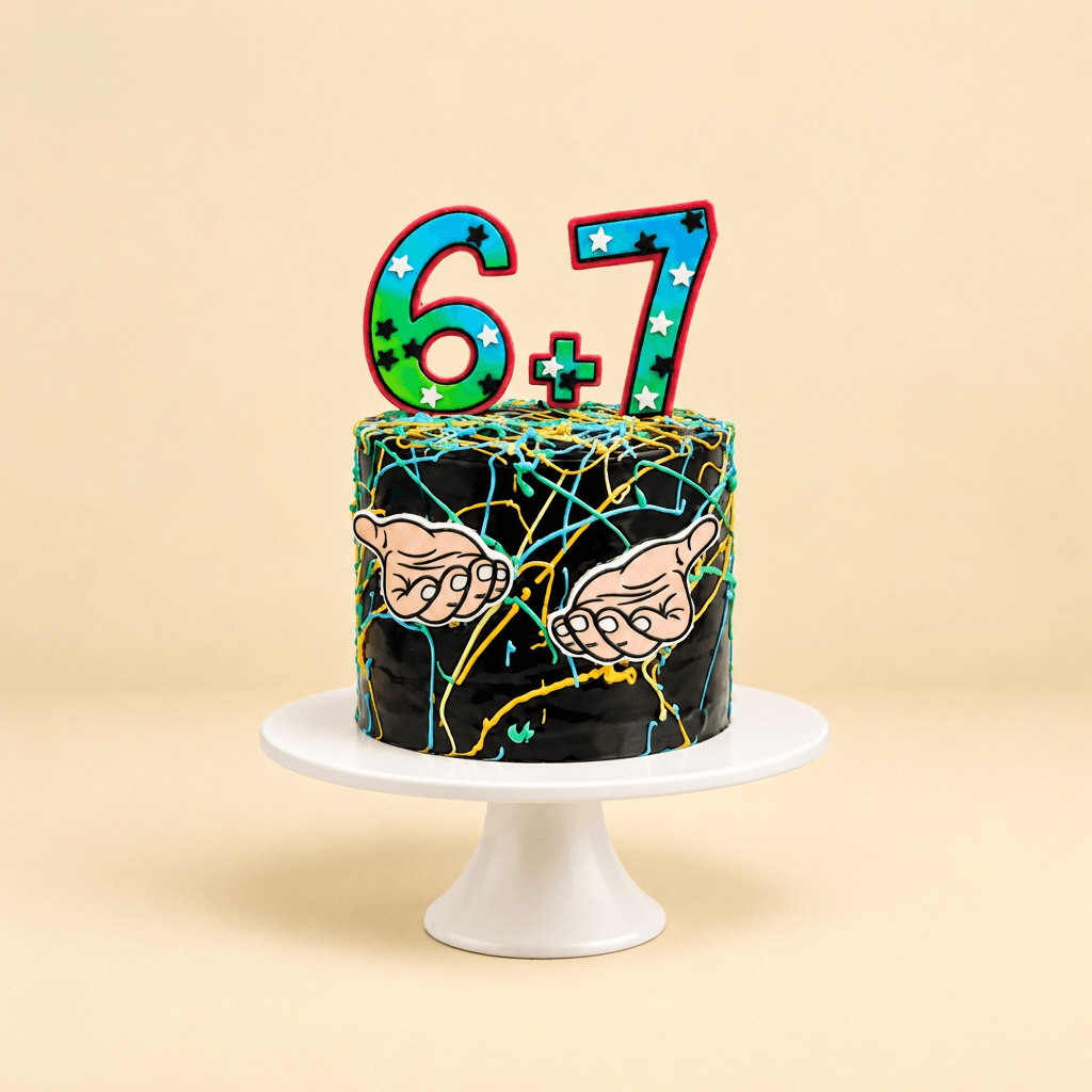6+7 Funny Meme Cake