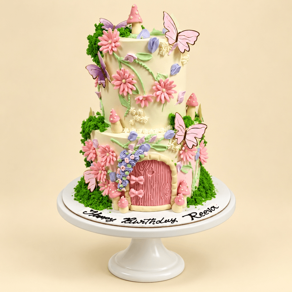 Enchanted Fairy Garden Cake