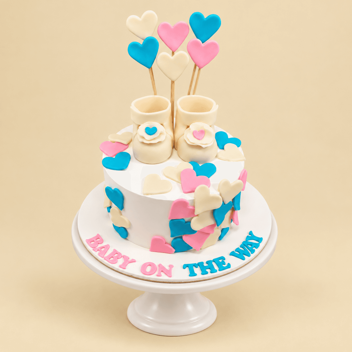 Tiny Toes & Big News Cake