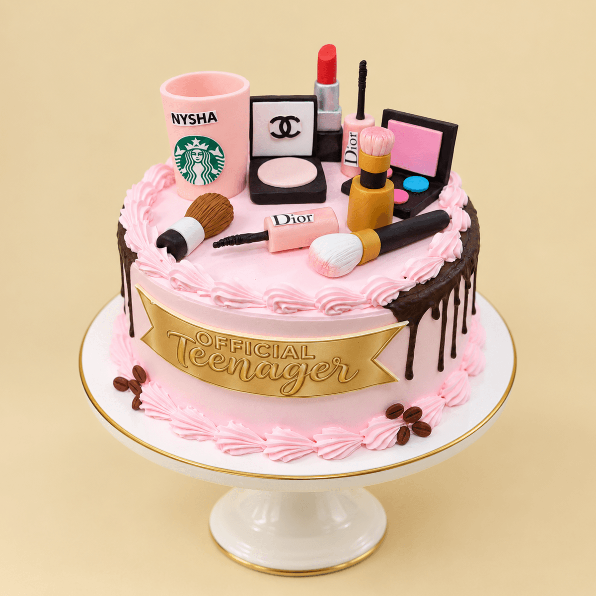 Makeup & Mocha Cake