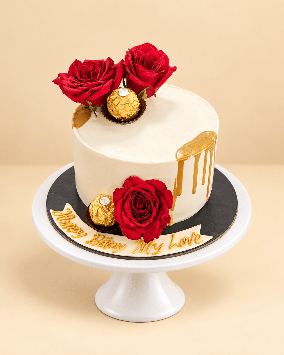 Red Rose Elegance Cake