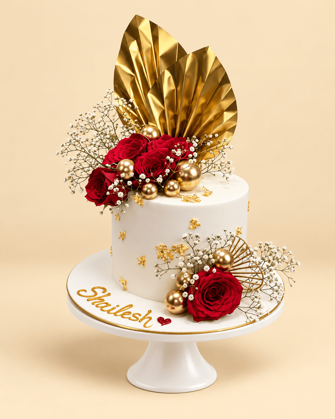 Rose Gold Elegance Cake