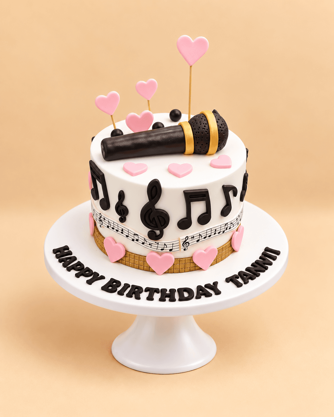 Mic Drop Celebration Cake