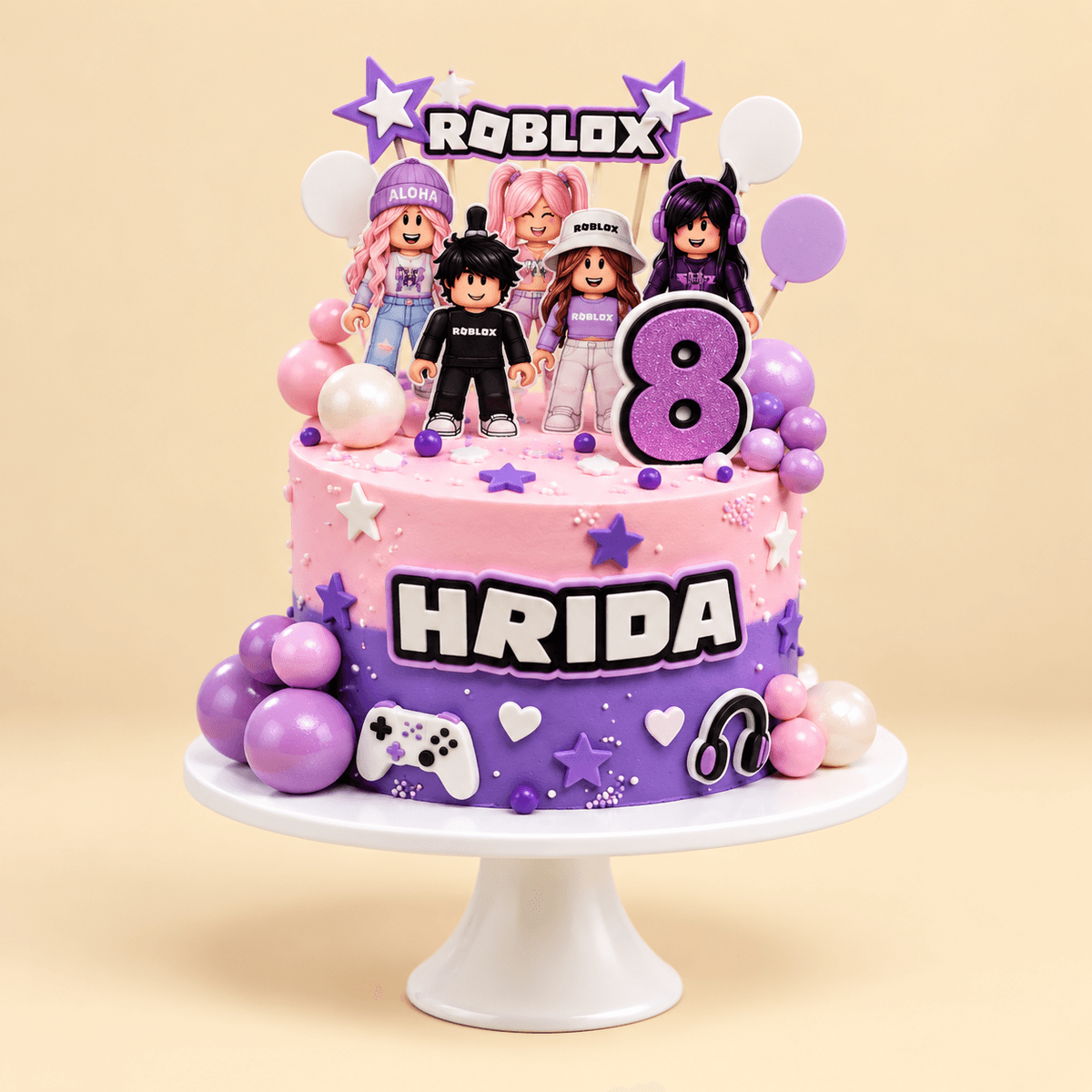Roblox Gamer Party Cake