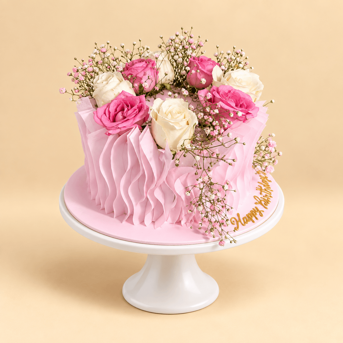 Pink Petal Bloom Cake