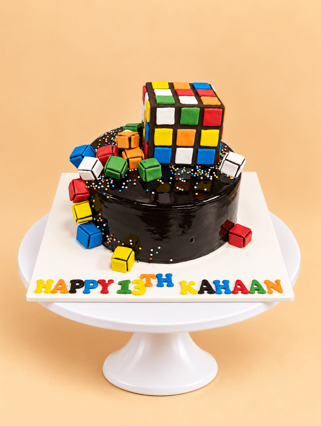 Rubik’s Puzzle Celebration Cake