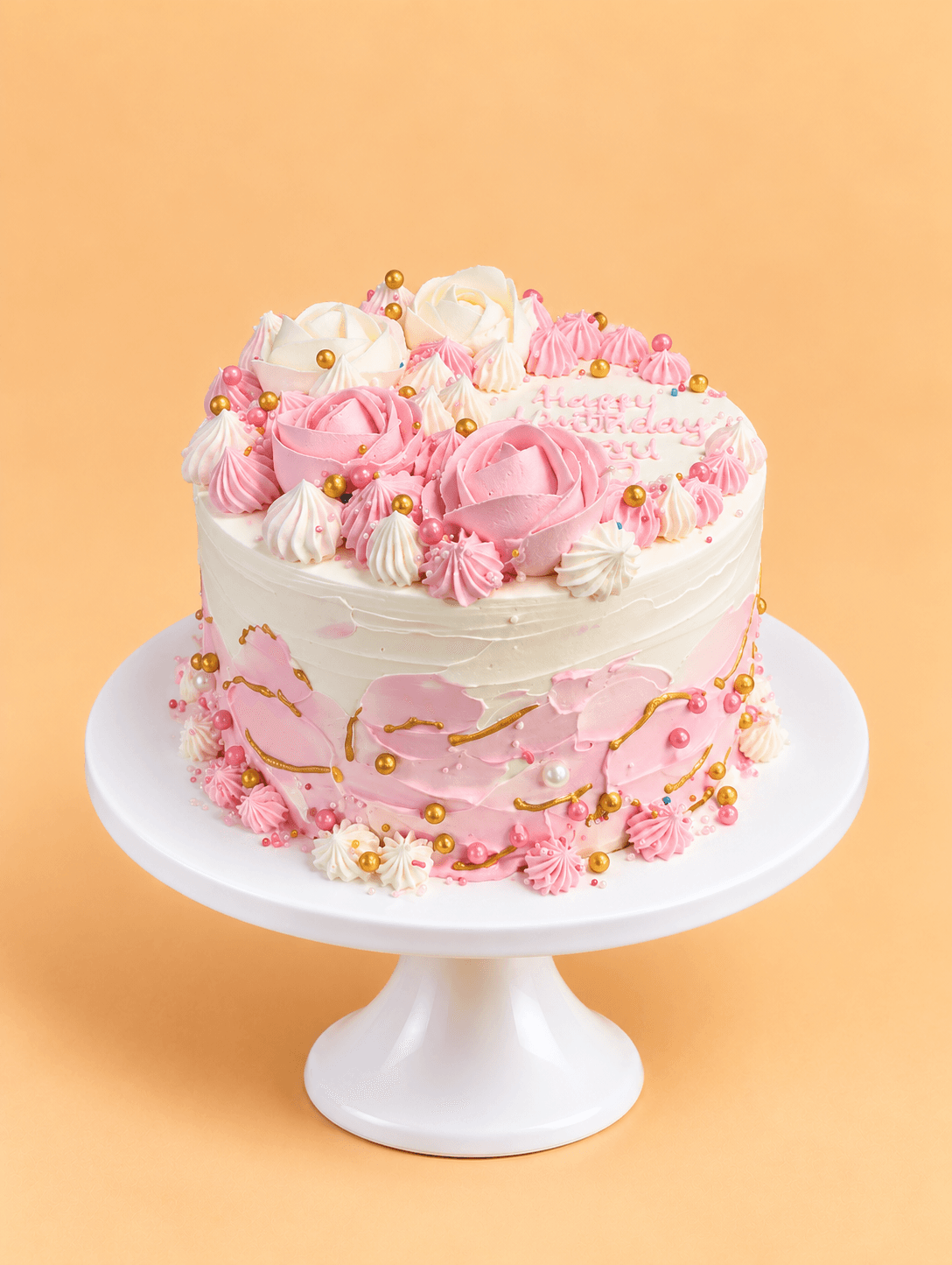 Blush Rosette Celebration Cake