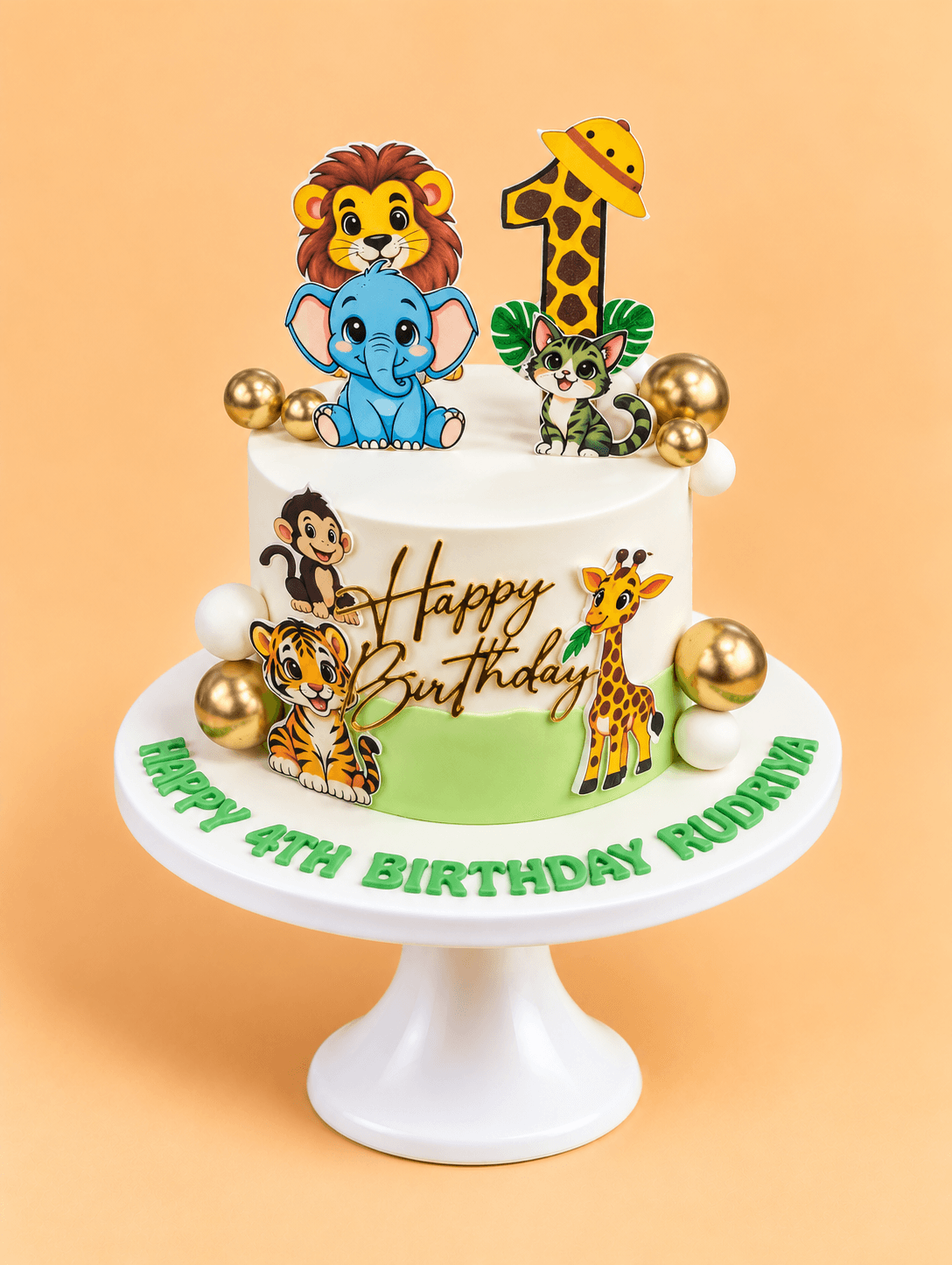 Jungle Buddies Birthday Cake
