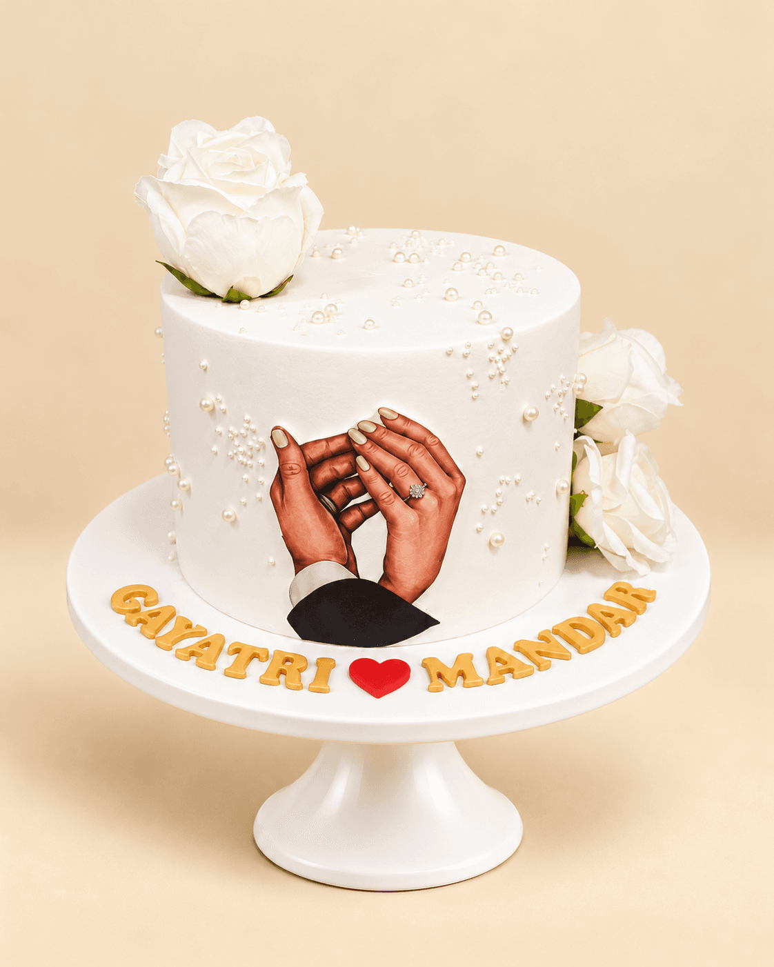 Forever Together Engagement Cake