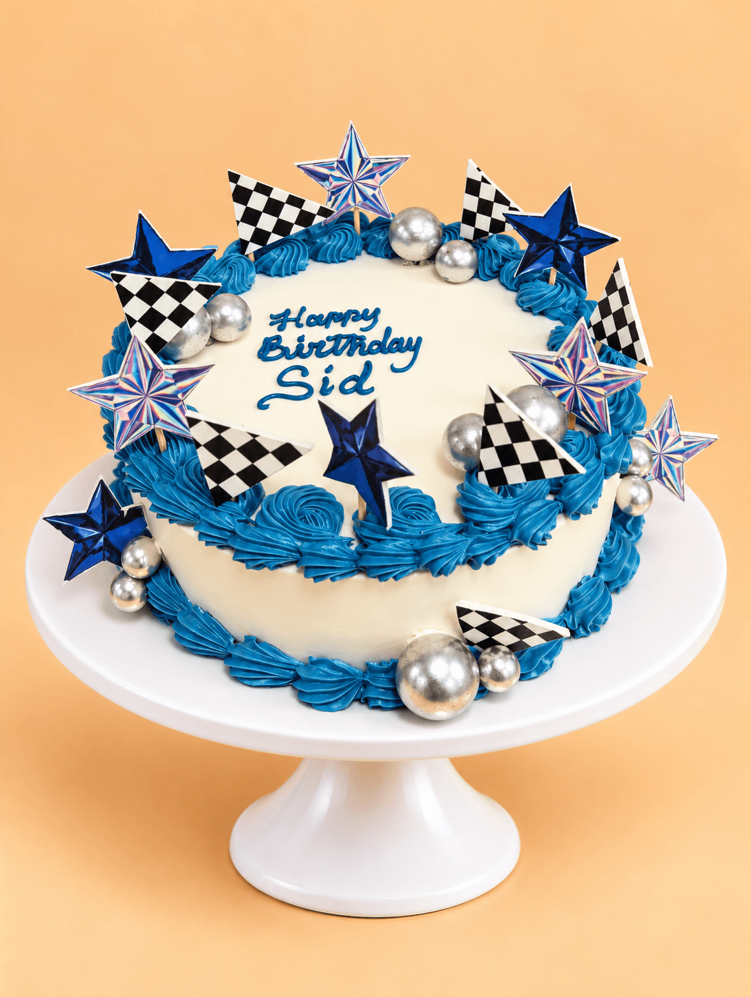 Blue Star Racer Cake