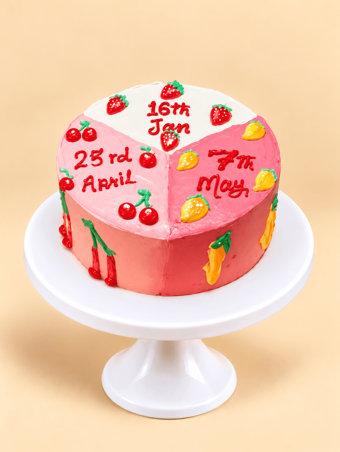 Birthday Dates Fruit Cake