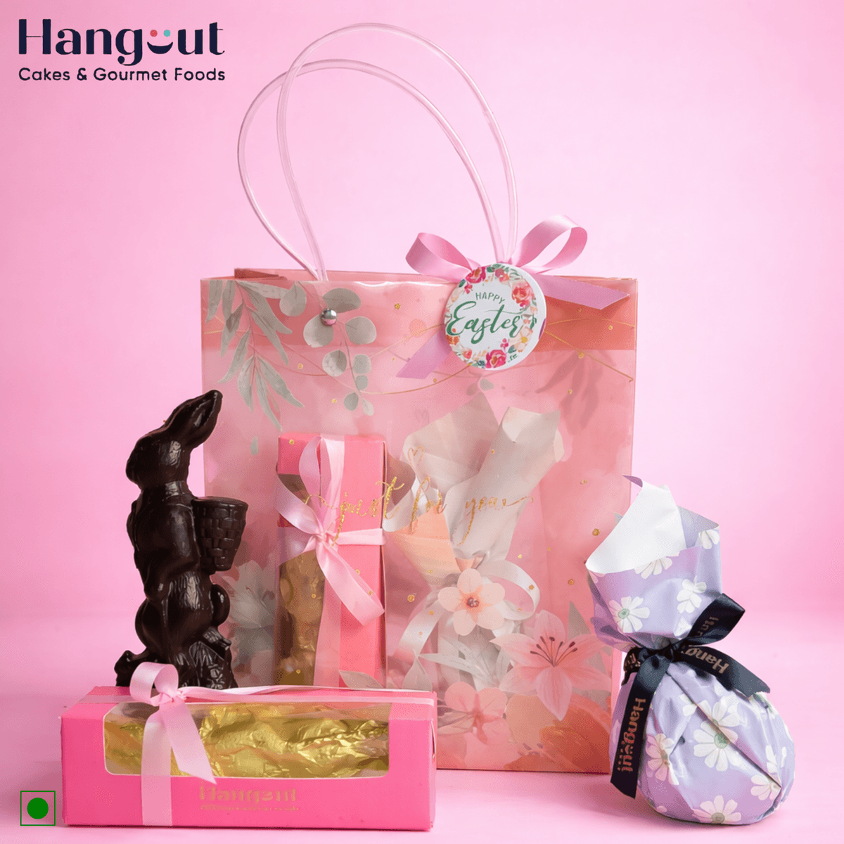 Easter Treat Gift Hamper Bag Pink