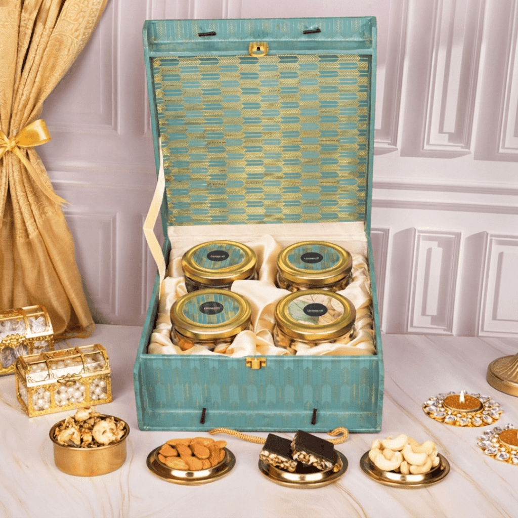 Anada Four Jars Blue  Gift Hamper