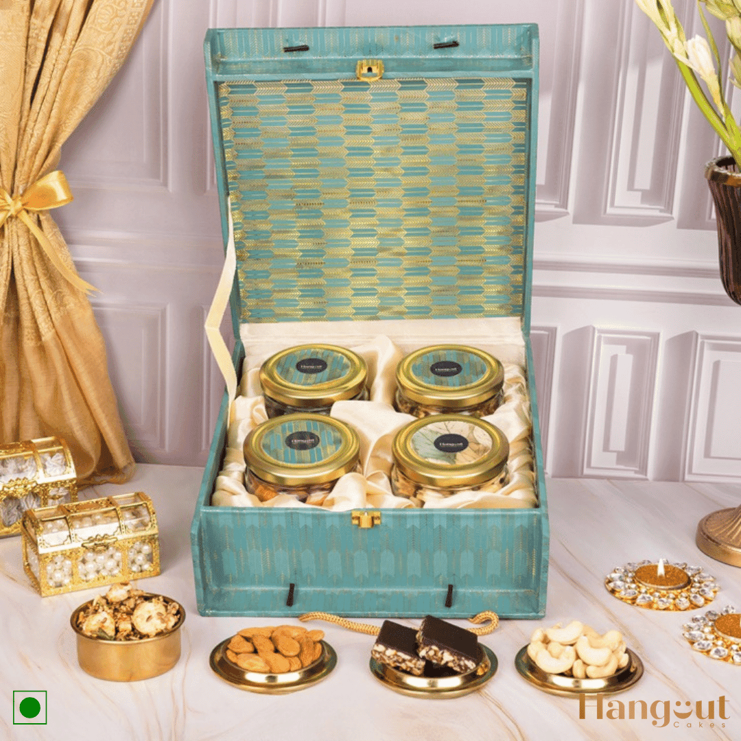 Anada Four Jars Blue  Gift Hamper