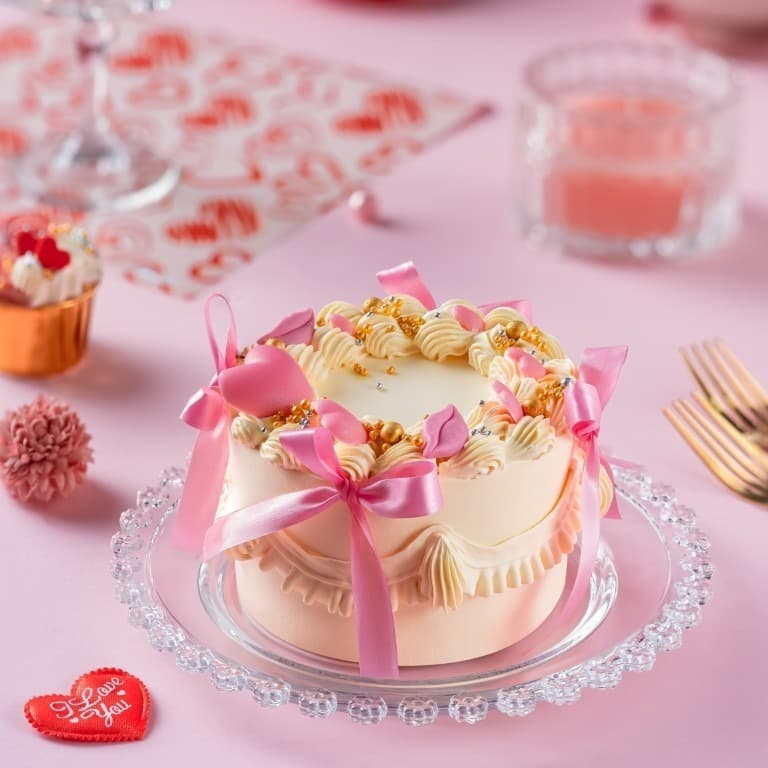Strawberry Valentine's Day Special Bento Cake