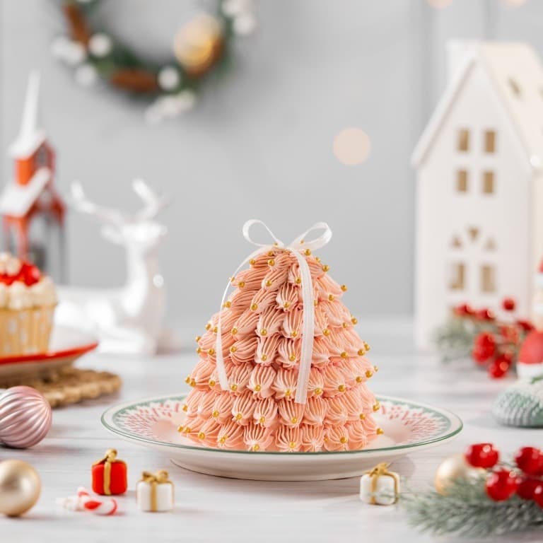 The Christmas Tree Chocolate Cake (Pink)