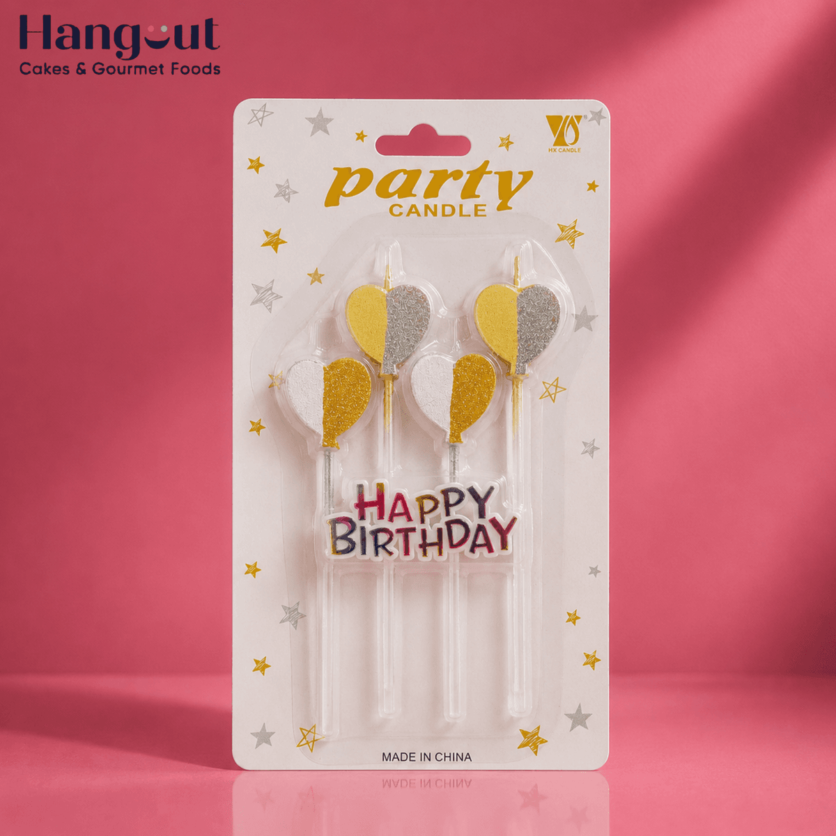 Glitter Balloon Birthday Candle Set