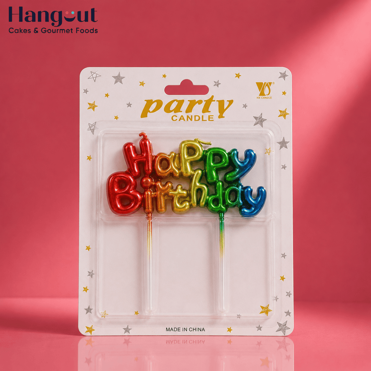 Rainbow Happy Birthday Candle