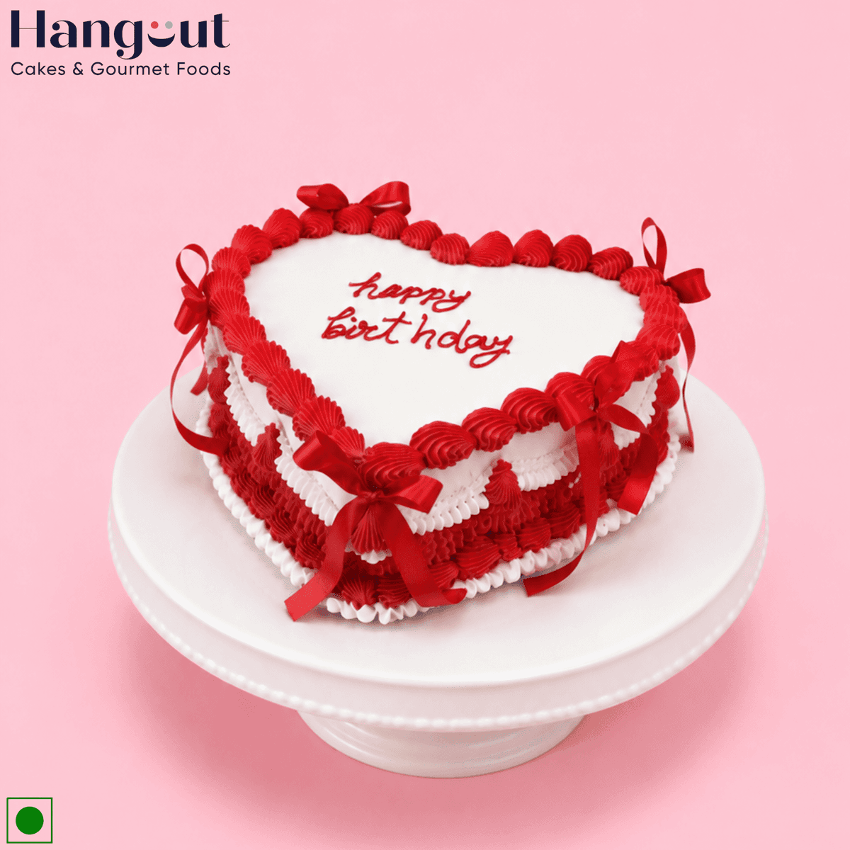 Cherry Crush Heart Customized Cake