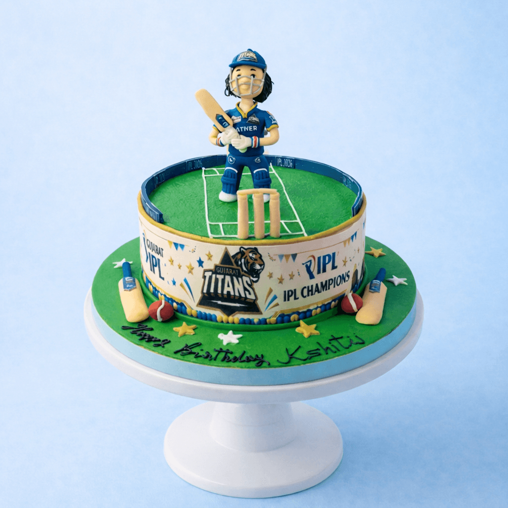 Gujarat Titans Theme Cake