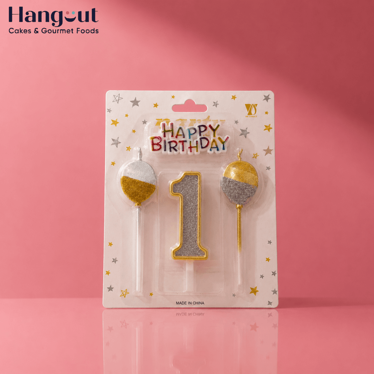 Glittered Number 1 Candle
