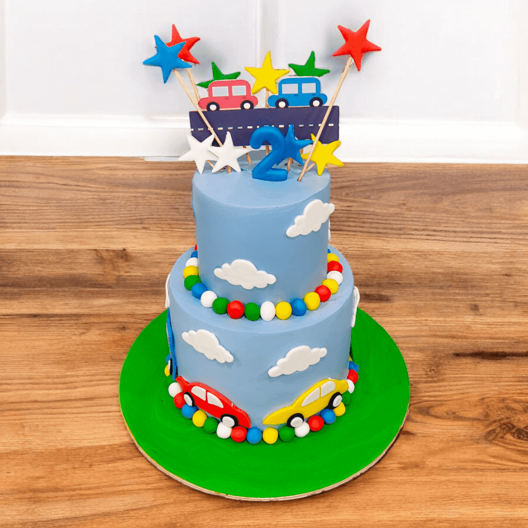 2 Tier Car Cake