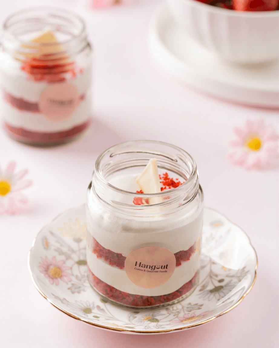 Redvelvet Cheese Dessert Jar