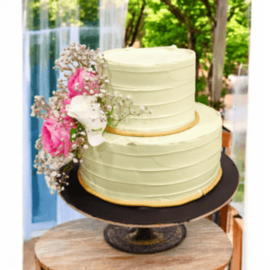 Simple 2 Tier Wedding Cake