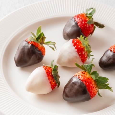 Fresh Strawberries Dipped In Chocolate