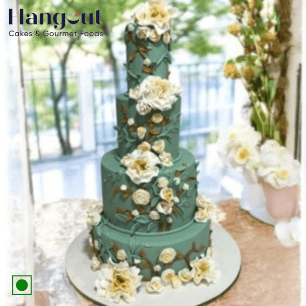 Luxurious 4 Tier Wedding Cake