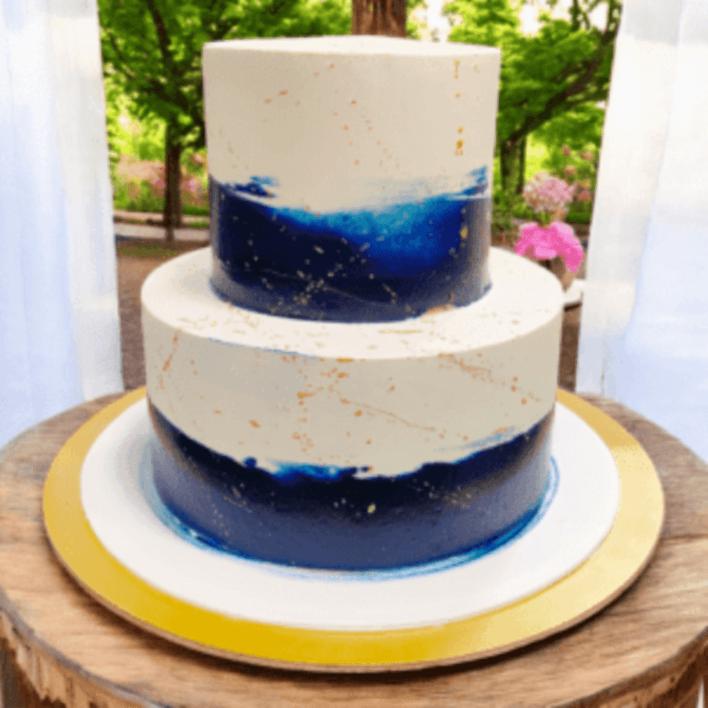 Glorious 2 Tier Wedding  Cake
