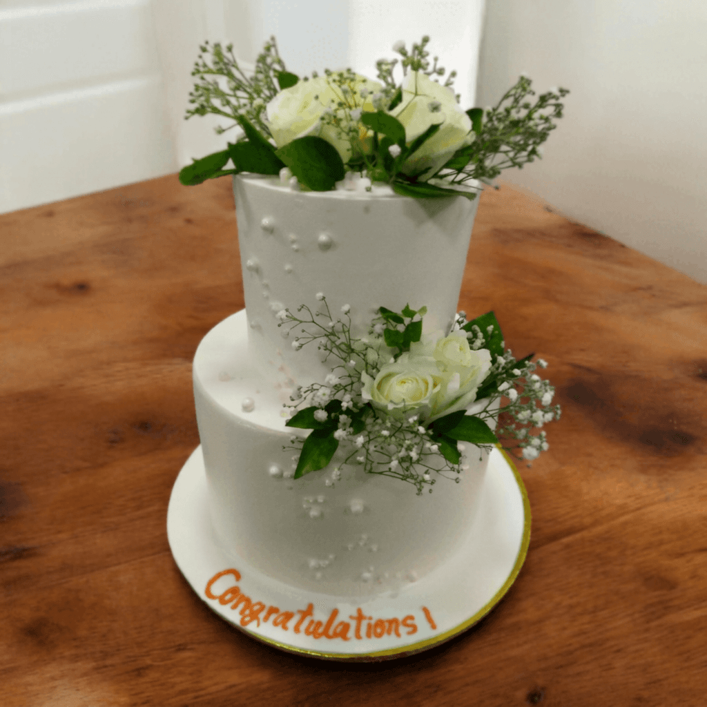 Elegant 2 Tier Wedding Cake