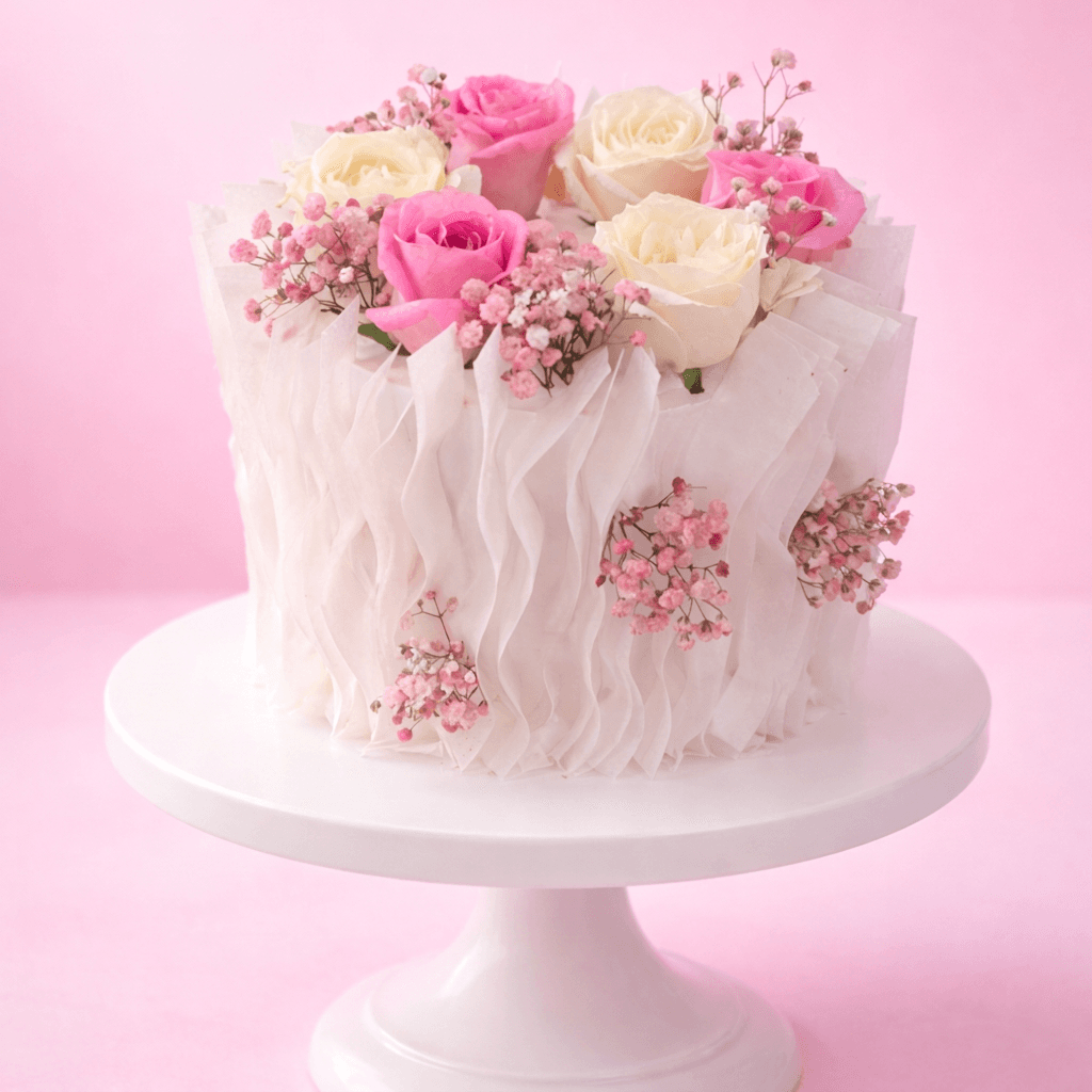Blush Petal Wafer Cake