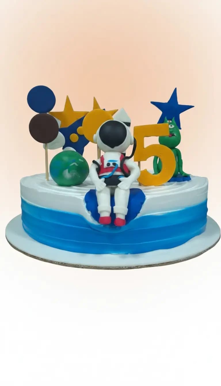 Astronaut Themed Birthday Cake