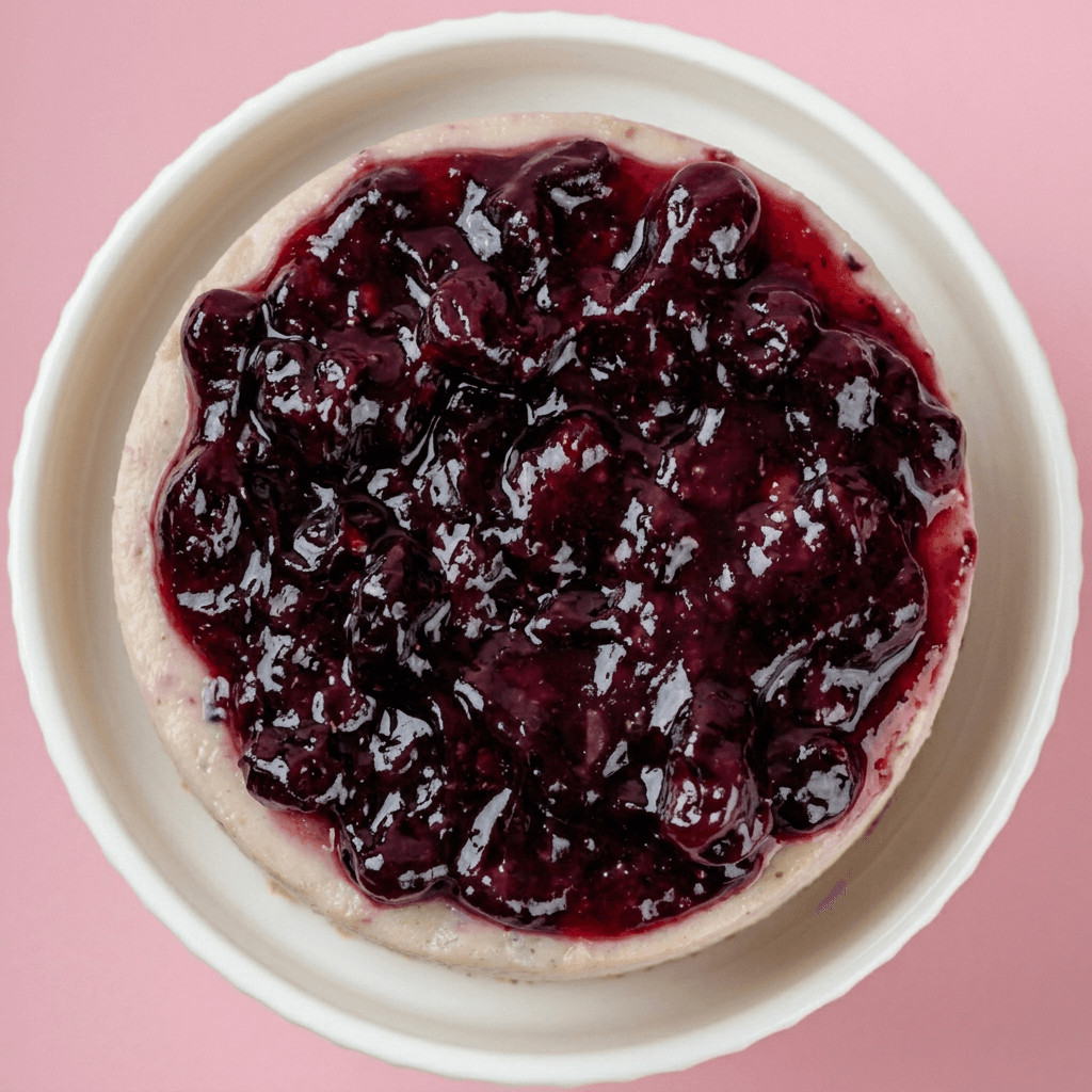 Blue Berry Baked Cheesecake Bento - Top View