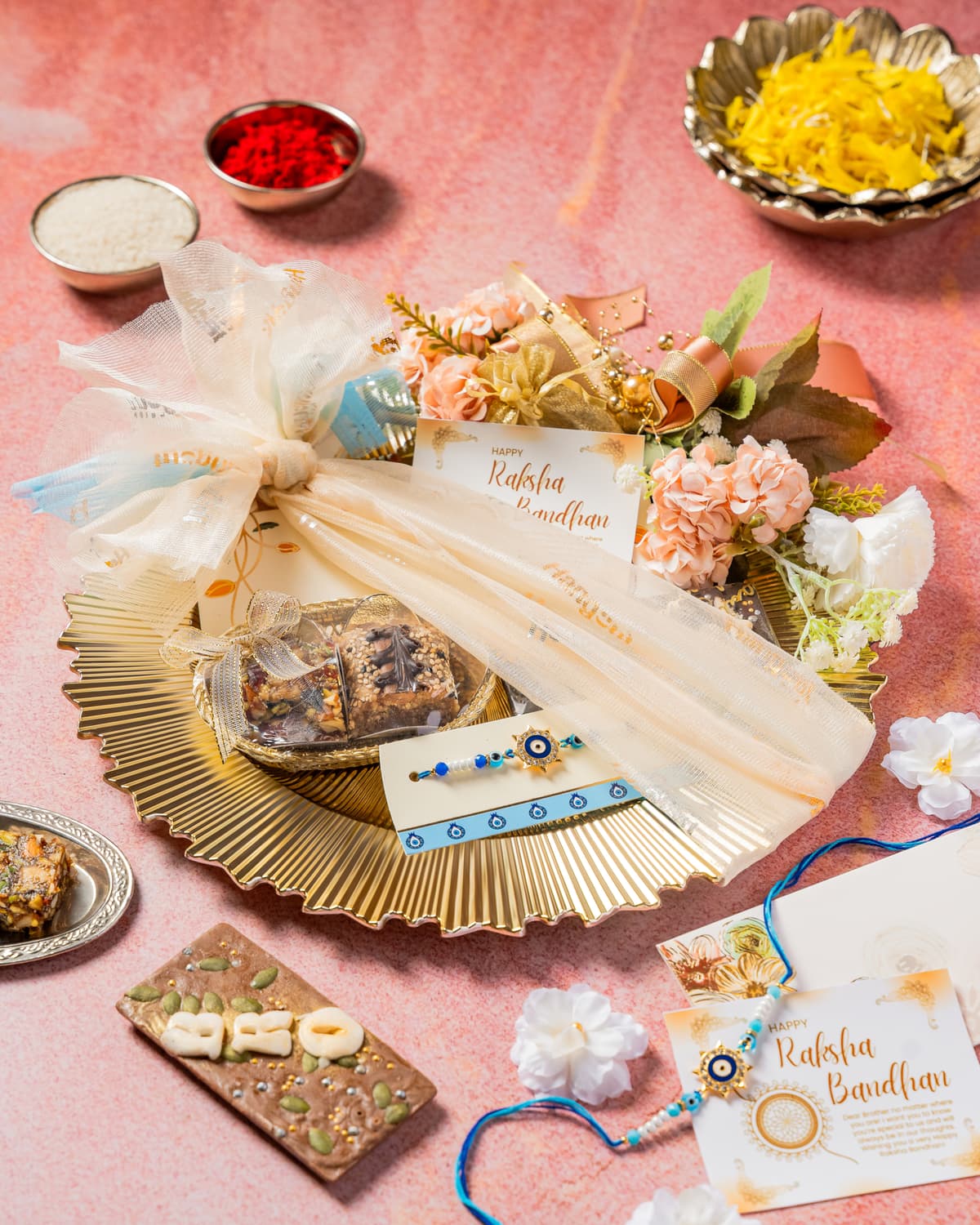 Pooja Thali Rakhi Gift Hamper